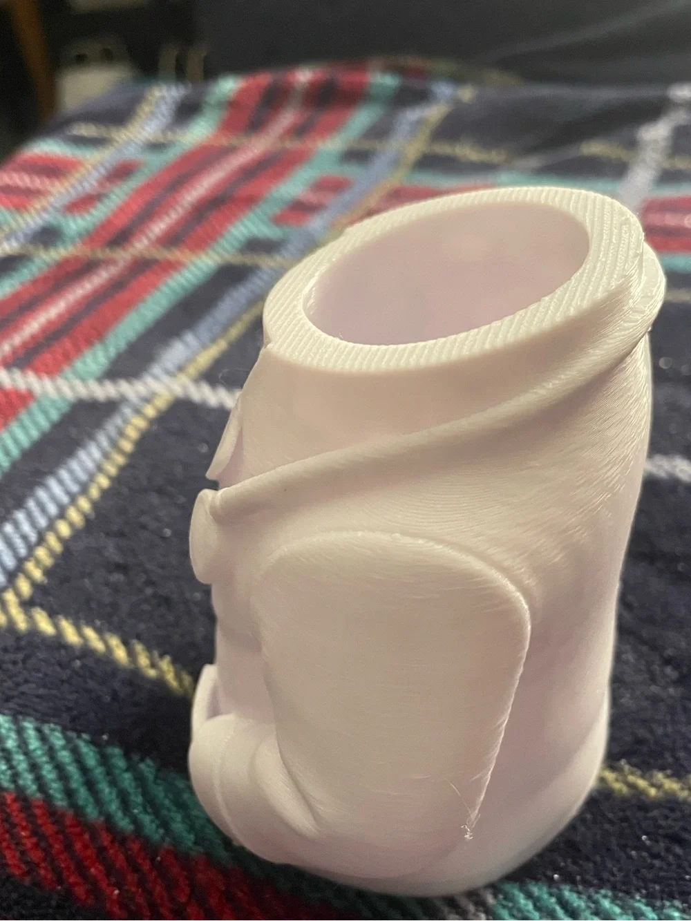 Desktop doctor with white coat and stethoscope molded pencil cup